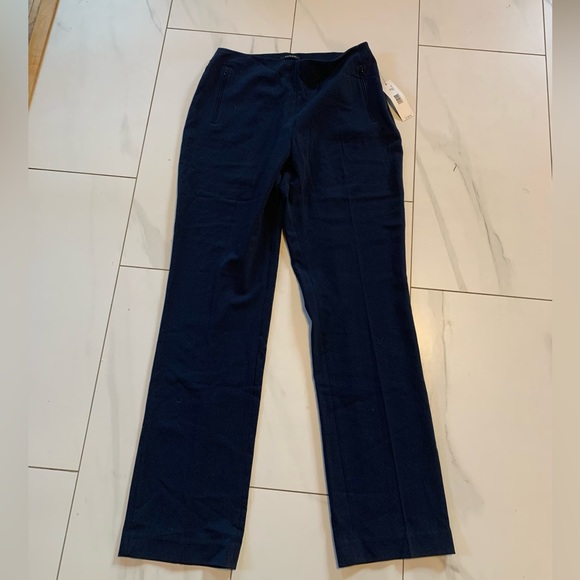 Tahari New with tags navy blue RAE Wide Leg Dress Pants size 8 - Picture 2 of 11